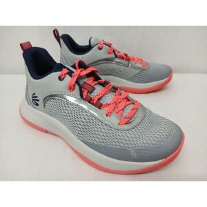 Under Armour Kids GS 3Z6 Steph Curry Basketball Shoes 3025091-101 Gray Sz‎ 7